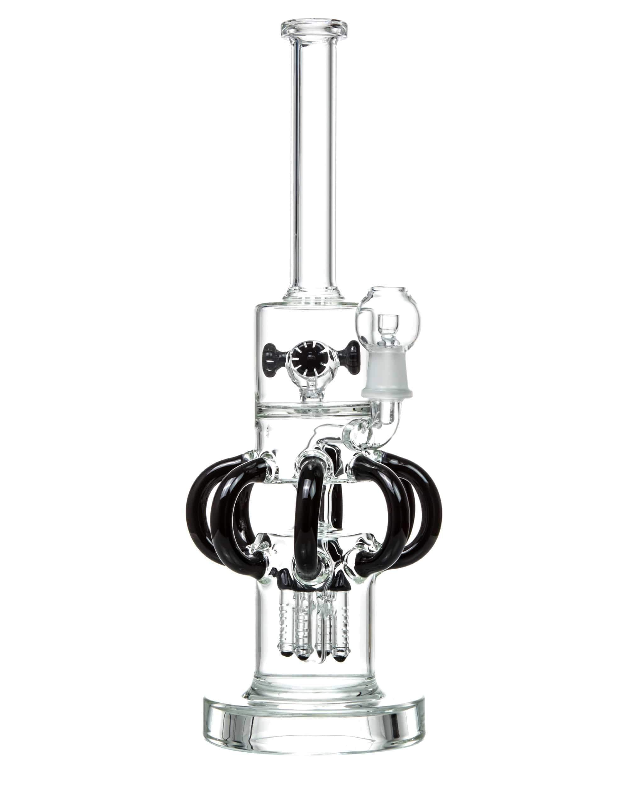 DankStop - "The Rocktapus" Slitted Rocketship to Cross Perc Dab Rig