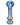 Front view of the Tron Trail Chillum, a glass pipe with a swirling blue and white pattern.