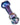 A close-up shot of the Tron Trail Chillum, showing its smooth glass construction and curved design against a white background.
