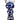 A close-up, angled view of the Wig Wag Nectar Collector, showcasing its blue and clear glass construction.