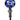 Close-up view of the Wig Wag Nectar Collector with swirling blue and white patterns on its glass tip.