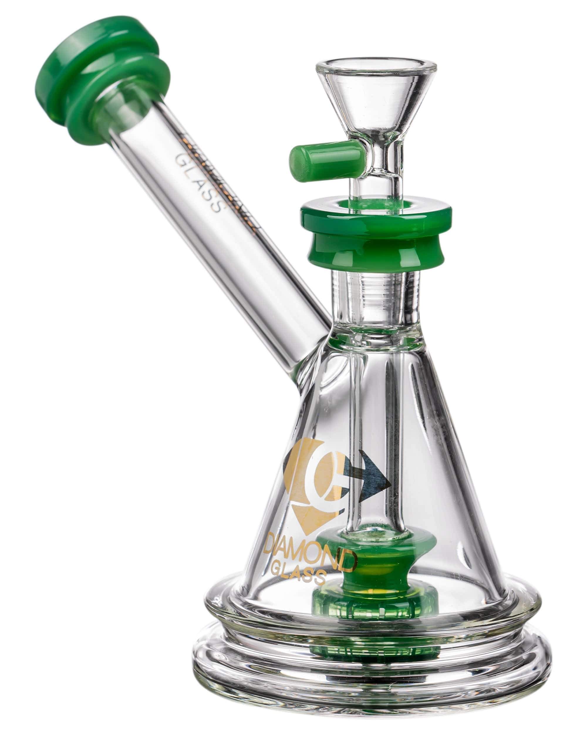 Diamond Glass Gavel Hammer Bubbler Jade