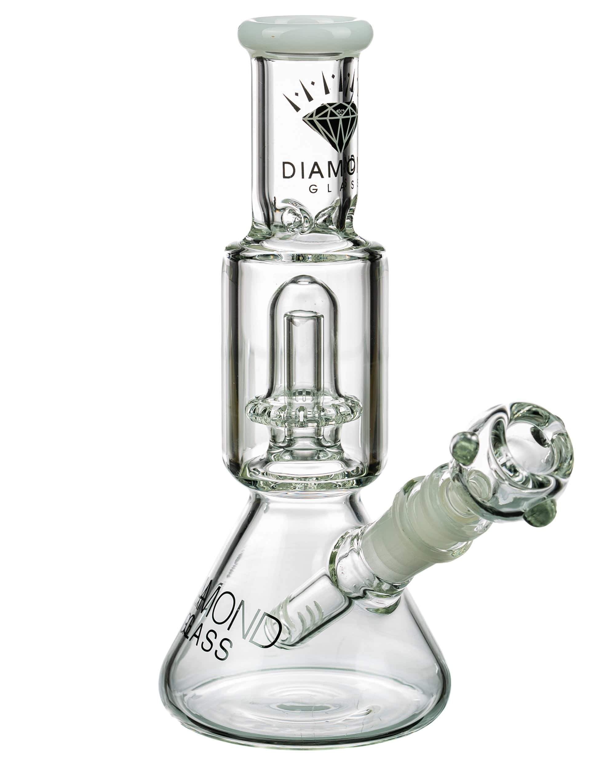 Diamond Glass Short Neck UFO Beaker Bong