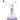 A close-up, angled view of the Basilisk Dab Rig with a purple accent on its circular base and clear glass body.