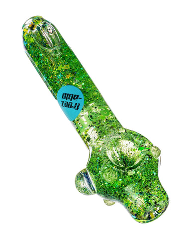 Large Freezable Galaxy Spoon Pipe in green