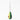 Front view of the Avocadope Dabber, resembling a green avocado with a silver tip extending from its top.