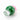 Close-up angled view of the Peyote Spinner Cap, a green glass piece with a textured, pink-speckled surface.