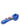 A side view of the Koi Pond Mini Spoon Pipe, showcasing sculpted koi and floral details on the blue glass body.