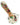 Angled close-up of the Empire Glassworks Ladybug Spoon Pipe showing two raised red-and-black ladybug glass accents on a mottled brown and green handle