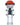 Front view of the PokeBall/Snorlax Mouthpiece, showing a clear glass piece with a red and white spherical top.