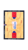 The Basketball Silicone Mat is displayed with a basketball court design on a black background.