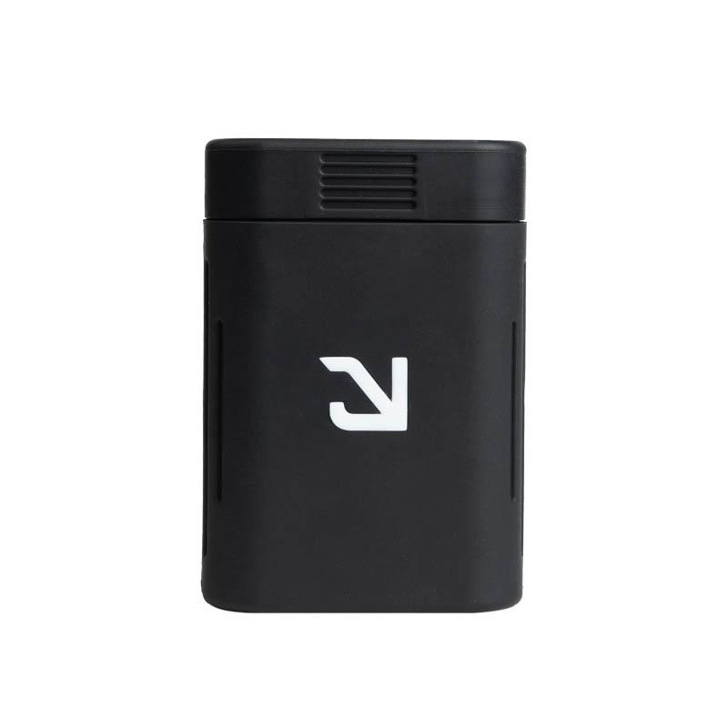 Front view of the EYCE Solo Silicone Dugout, a compact, dark-colored container with a simple, modern design.