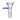 Close-up front view of the Famous X 14mm Male Glass Bowl with Handle showing clear glass funnel and a small purple side handle against a white background