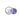 Top-down view of the Famous X 14mm Male Glass Bowl with Handle showing the clear circular bowl interior and a glossy purple handle disk.