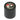 Front view of the Up In Smoke 40th Anniversary 53mm 4-Piece Grinder, a black metal grinder with a circular design.