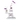 A three-quarter view of the Strawberry 7" Water Pipe, showcasing its clear glass construction and simple cylindrical shape.