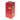 Three-quarter view of the red box for the Famous Design Contact 10" Dab Rig Bong standing upright against a white background.