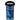 Front view of the Fabric 12" Beaker Water Pipe, showcasing swirling blue patterns on clear glass.