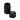 Overhead view of the Black Glass Stash Jar, showing its closed, cylindrical shape against a plain white background.
