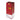 Three-quarter view of the red Famous Design Goa 12" Beaker Bong retail box standing on a white background, showing gold logo and printed product details.