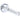 A side view of the Famous X 3" Fumed Spoon Hand Pipe, showing the clear glass and curved design.