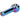 A side view of the Famous X 3" Fumed Spoon Hand Pipe, showcasing its curved shape and colorful fume pattern.