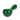 A side view of the Famous X 4" Spoon Pipe in green glass, showcasing its curved design and smooth finish.