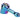 Front view of the Famous X 5" Fumed Hammer Pipe, showing its curved shape and colorful, iridescent glass finish.