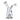 A three-quarter view of the Famous X 7" Drip Dab Rig in clear glass, angled to highlight its joint and compact shape.