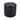 Front view of the Small Ceramic Stash Jar, a dark-colored ceramic container with a simple, rounded design.