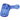 A three-quarter view of the blue Space 5 Hammer Pipe, showing a geometric pattern on the glass body.