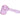 A side view of the Space 5 Hammer Pipe, showcasing the curved glass design against a plain white background.