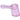 Front view of the Space 5” Hammer Pipe, a pale pink glass pipe with etched detailing on its bulbous chamber.