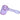 Front view of the Space 5 Hammer Pipe, a purple glass pipe with a detailed, etched pattern.
