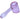 A diagonal view of the Space 5" Hammer Pipe, showing the patterned purple glass and curved design.