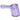 Front view of the Space 5" Hammer Pipe, a purple glass pipe with etched details, angled against a plain white background.