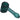 A detailed close-up of the Space 5” Hammer Pipe, showcasing its patterned green glass and unique hammer-style design.