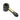 A side view of the Surrender 5" Hammer Pipe, showcasing the dark-colored glass curved design against a plain white background.
