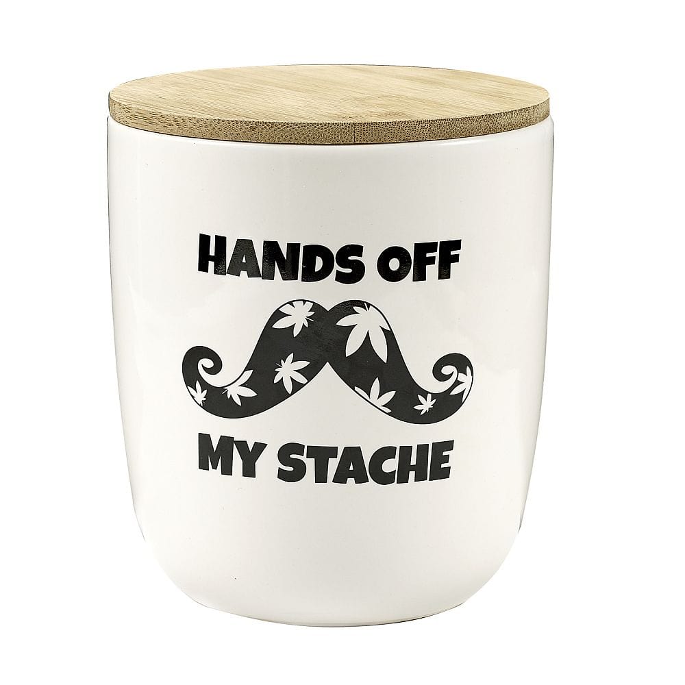 Hands Off My Stache Large Stash Jar