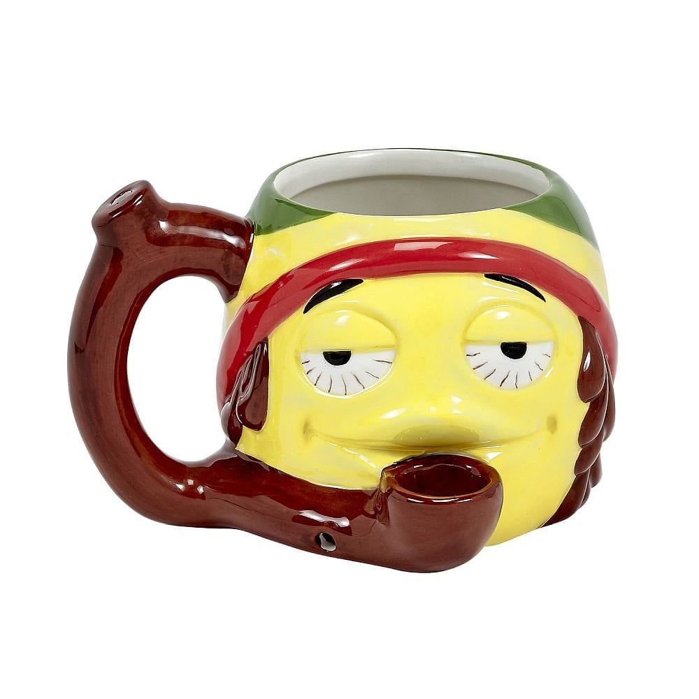 Rasta Stoned Emoji Roast & Toast Pipe Mug