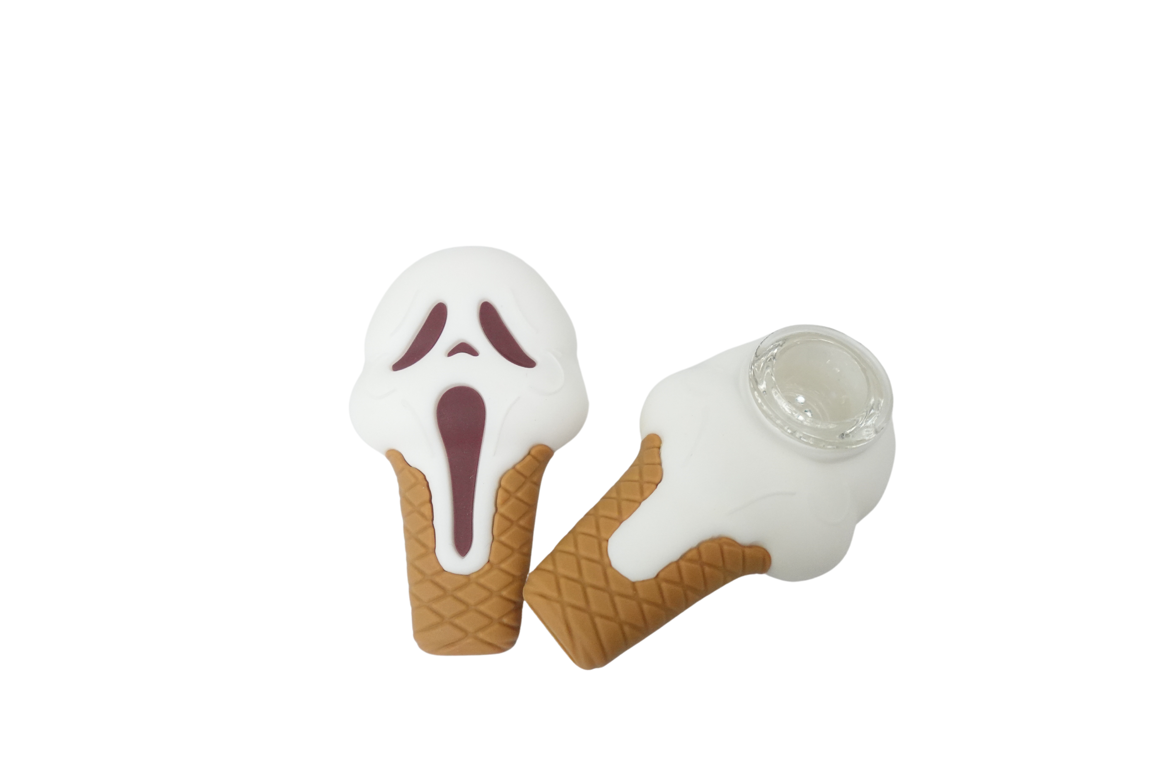 Ghost Face Ice Cream Silicone Hand Pipe