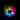 Top-down view of the Ooze Movez Wireless Speaker 510 Vape Battery showing its circular multicolor LED ring glowing against black.
