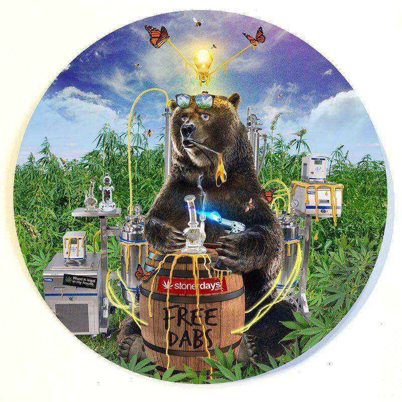 Free Dabs Bear Round Dab Mat