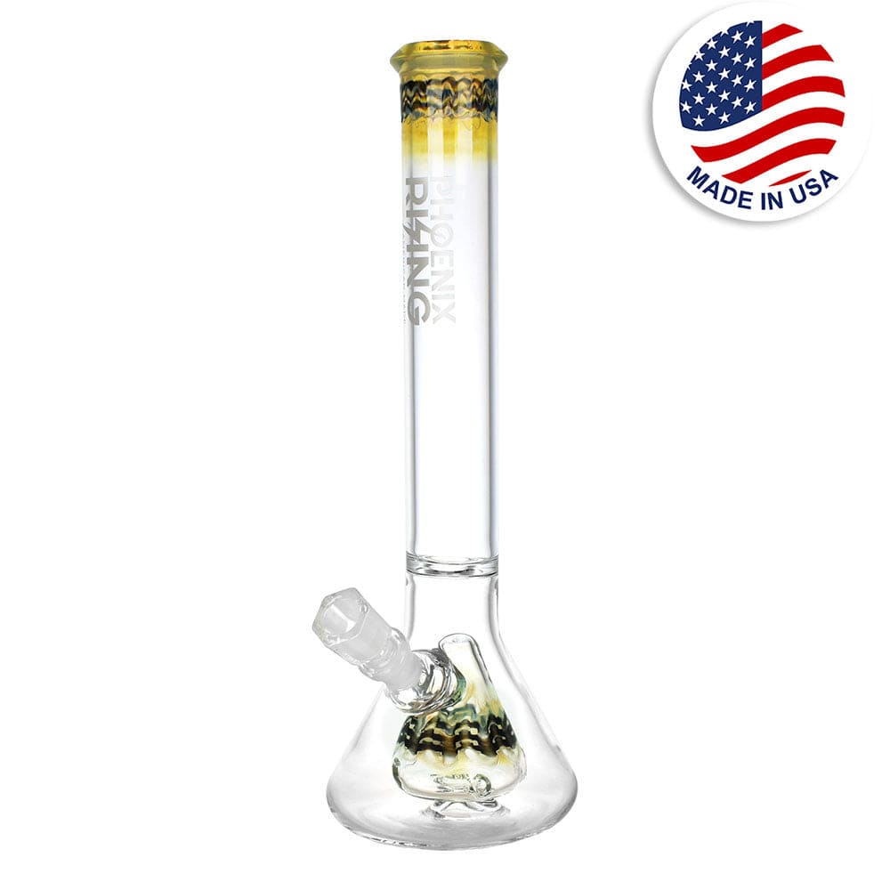 Silver Fumed Pyramid Beaker Water Pipe