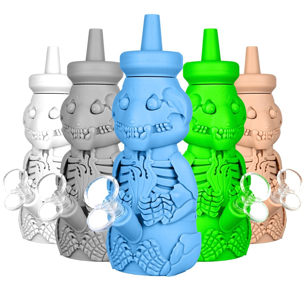 Silicone Honey Bear Skeleton Bubbler