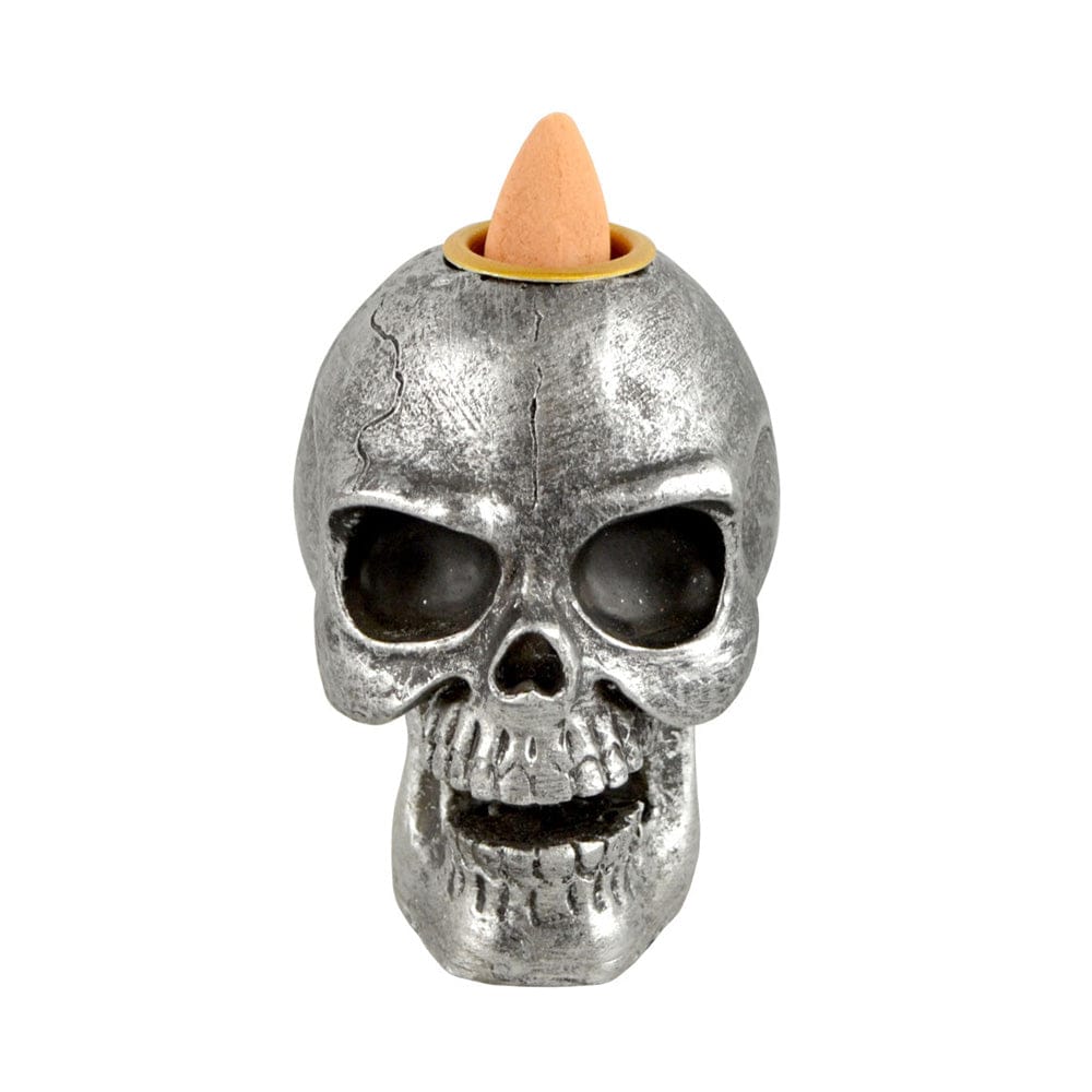 Skull Backflow Polyresin Incense Burner