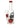Front view of the Apple Cider Bong, a clear glass piece with a red accent and curved neck.