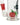 Front view of the Apple Cider Bong, a clear glass water pipe with a red and green apple-shaped accent.