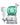 Front view of the Crystal Ball Bong, a rounded glass piece with a green tint and a flared mouthpiece.