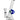 Front view of the Cyberpunk Bong, a clear glass beaker with a simple, clean design and visible joint.